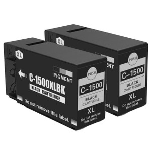 2 Go Inks Black Ink Cartridges to replace Canon PGI-1500XLBk Compatible / non-OEM for PIXMA Printers