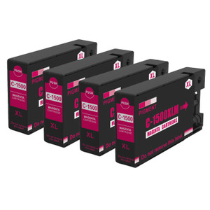4 Go Inks Magenta Ink Cartridges to replace Canon PGI-1500XLM Compatible / non-OEM for PIXMA Printers