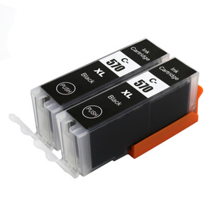 2 Go Inks Black Ink Cartridges to replace Canon PGI-570Bk Compatible / non-OEM for PIXMA Printers