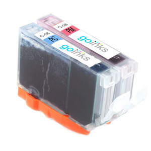 1 Go Inks Photo Set of 2 Ink Cartridges to replace Canon CLI-8PC & CLI-8PM Compatible / non-OEM for PIXMA & Pixus Printers (2 Pack)