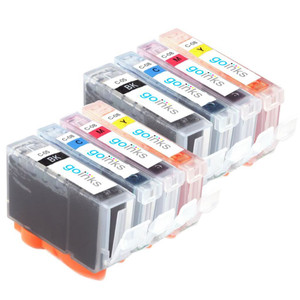 2 Go Inks Set of 4 Ink Cartridges to replace Canon PGI-5 & CLI-8 Compatible / non-OEM for PIXMA & Pixus Printers (8 Pack)