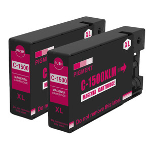 2 Go Inks Magenta Ink Cartridges to replace Canon PGI-1500XLM Compatible / non-OEM for PIXMA Printers