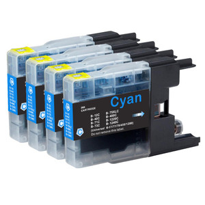 4 Go Inks Cyan Ink Cartridges to replace Brother LC1240C & LC1220C  Compatible / non-OEM for Brother DCP & MFC Printers
