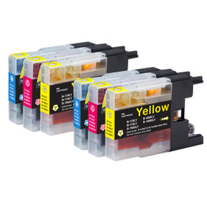 2 Go Inks Set of 3 C/M/Y Ink Cartridges to replace Brother LC1240 & LC1220 Compatible / non-OEM for Brother DCP & MFC Printers (6 Inks)