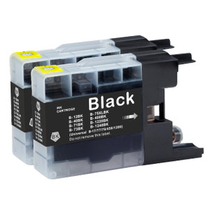 2 Go Inks Black Ink Cartridges to replace Brother LC1240BK & LC1220Bk Compatible / non-OEM for Brother DCP & MFC Printers