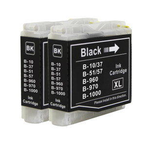 2 Go Inks Black Ink Cartridges to replace Brother LC970Bk & LC1000Bk Compatible / non-OEM for Brother DCP, MFC & FAX Printers