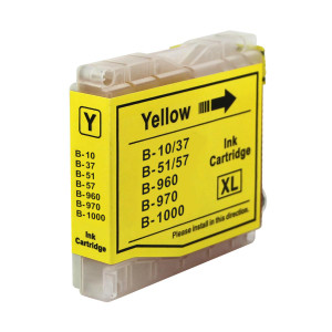 1 Go Inks Yellow Ink Cartridge to replace Brother LC970Y & LC1000Y Compatible / non-OEM for Brother DCP, MFC & FAX Printers