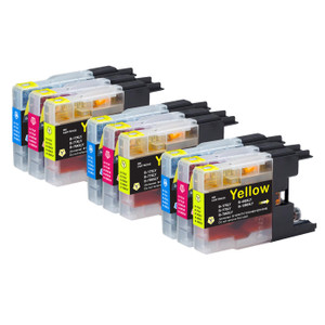 3 Go Inks Set of 3 C/M/Y Ink Cartridges to replace Brother LC1280 Compatible / non-OEM for Brother MFC Printers (9 Inks)