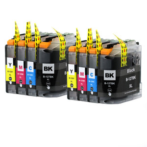2 Go Inks Set of 4 Ink Cartridges to replace Brother - LC127XL & LC125XL Compatible / non-OEM for Brother DCP & MFC Printers (8 Inks)
