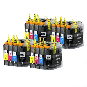 4 Go Inks Set of 4 Ink Cartridges to replace Brother - LC127XL & LC125XL Compatible / non-OEM for Brother DCP & MFC Printers (16 Inks)