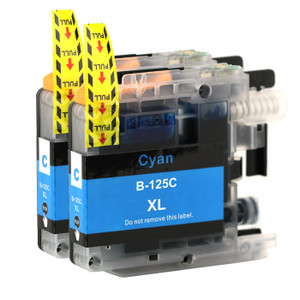 2 Go Inks Cyan Ink Cartridges to replace Brother LC125XLC  Compatible / non-OEM for  Brother DCP & MFC Printers