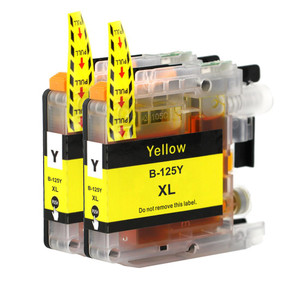 2 Go Inks Yellow Ink Cartridges to replace Brother LC125XLY Compatible / non-OEM for Brother DCP & MFC Printers