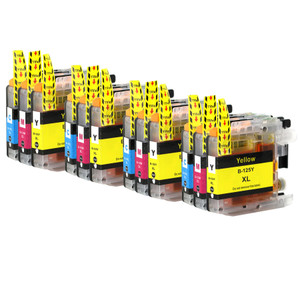 4 Go Inks Set of 3 C/M/Y Ink Cartridges to replace Brother LC125XL Compatible / non-OEM for Brother DCP & MFC Printers (12 Inks)
