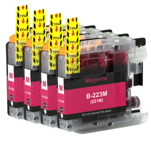 4 Go Inks Magenta Ink Cartridges to replace Brother LC223M Compatible / non-OEM for Brother DCP & MFC Printers