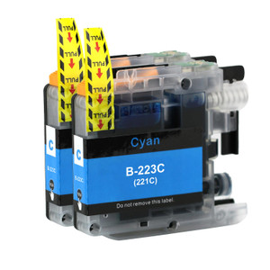 2 Go Inks Cyan Ink Cartridges to replace Brother LC223C Compatible / non-OEM for Brother DCP & MFC Printers