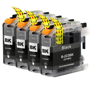 4 Go Inks Black Ink Cartridges to replace Brother LC223BK Compatible / non-OEM for Brother DCP & MFC Printers