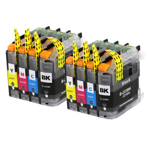 2 Go Inks Set of 4 Cartridges to replace Brother LC223 Compatible / non-OEM for Brother DCP & MFC Printers (8 Inks)
