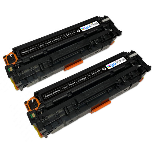 2 Go Inks Black Laser Toner Cartridges to replace HP CE410X Compatible / non-OEM for HP Colour & Pro Laserjet Printers