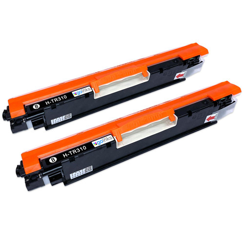 2 Go Inks Black Laser Toner Cartridges to replace HP CE310A Compatible / non-OEM for HP Colour & Pro Laserjet Printers