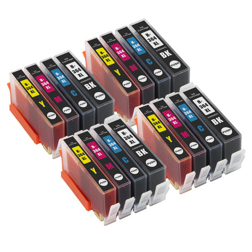 4 Go Inks Compatible Sets of 4 HP 364 XL Printer Ink Cartridges Compatible / non-OEM for HP Photosmart Printers (16 Inks)