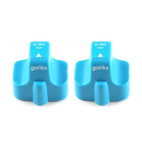 2 Go Inks Cyan Compatible Printer Ink Cartridges to replace HP 363C (XL Capacity) Compatible / non-OEM for HP Photosmart Printers