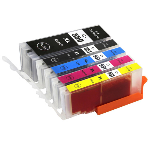 1 Go Inks Set of 5 Ink Cartridges to replace Canon PGI-550 & CLI-551 Compatible / non-OEM for PIXMA Printers (5 Pack)