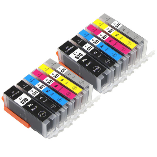 2 Go Inks Set of 6 Ink Cartridges to replace Canon PGI-570 & CLI-571 Compatible / non-OEM for PIXMA Printers (12 Pack)