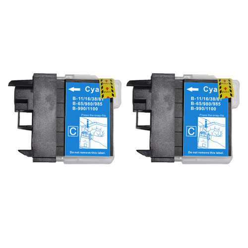 2 Go Inks Cyan Ink Cartridges to replace Brother LC985C Compatible / non-OEM for Brother DCP & MFC Printers