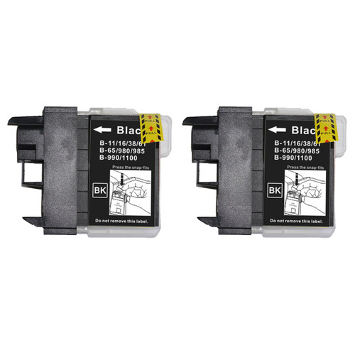 2 Go Inks Black Ink Cartridges to replace Brother LC985Bk Compatible / non-OEM for Brother DCP & MFC Printers