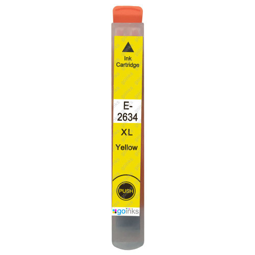 1 Go Inks Yellow Ink Cartridge to replace Epson T2634 (26XL Series) Compatible / non-OEM for Epson Expression Premium Printers