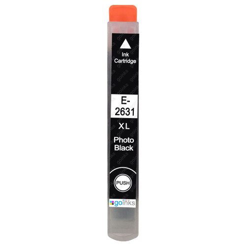 1 Go Inks Photo Black Ink Cartridge to replace Epson T2631 (26XL Series) Compatible / non-OEM for Epson Expression Premium Printers