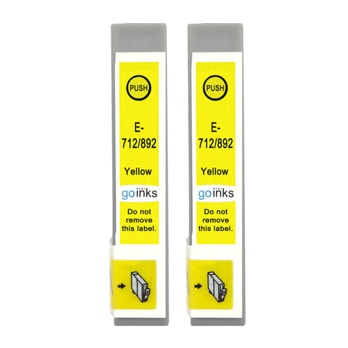 2 Go Inks Yellow Ink Cartridges to replace Epson T0714 Compatible / non-OEM for Epson Stylus Printers