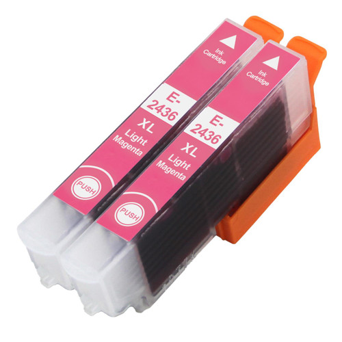 2 Go Inks Light Magenta Ink Cartridges to replace Epson T2436 (24XL Series) Compatible / non-OEM for Epson Expression Photo Printers