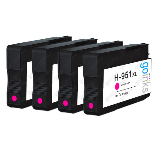 4 Go Inks Magenta Compatible Printer Ink Cartridges to replace HP 951M (XL Capacity) Compatible / non-OEM for HP Photosmart Printers