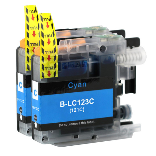 2 Go Inks Cyan Ink Cartridges to replace Brother LC123C Compatible / non-OEM for Brother DCP & MFC Printers