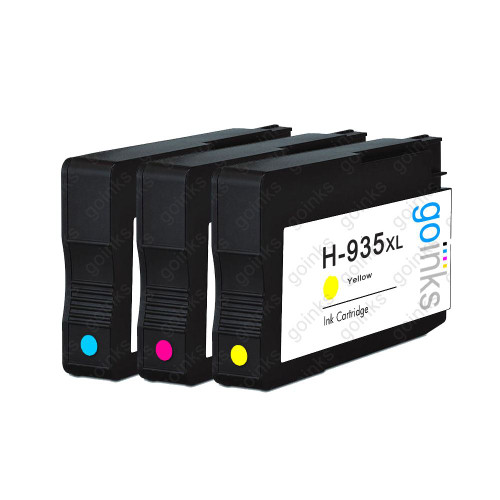 1 Go Inks Compatible C/M/Y Sets to replace HP 935 Colour Printer Ink Cartridges (3 Inks) - Cyan, Magenta, Yellow Compatible / non-OEM for HP Photosmart Printers