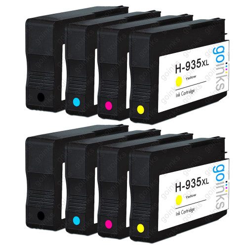 2 Go Inks Compatible Set of 4 to replace HP 934 & 935 Printer Ink Cartridge (8 Inks) - Black, Cyan,  Magenta, Yellow Compatible / non-OEM for HP Photosmart Printers