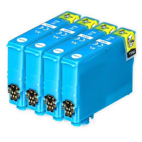 4 Go Inks Cyan Ink Cartridges to replace Epson T3472 (34XL Series) Compatible / non-OEM for Epson WorkForce Pro Printers