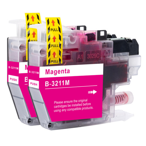 2 Go Inks Magenta Ink Cartridges to replace Brother LC3211M Compatible / non-OEM for Brother DCP & MFC Printers