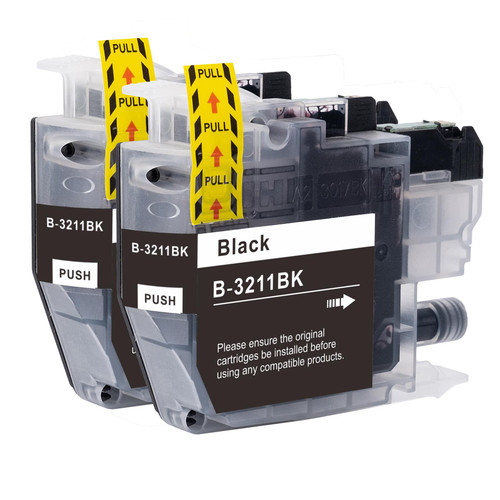 2 Go Inks Black Ink Cartridges to replace Brother LC3211BK Compatible / non-OEM for Brother DCP & MFC Printers