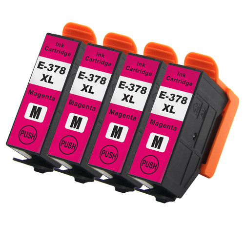 4 Go Inks Magenta Ink Cartridges to replace Epson 378XLM Compatible / non-OEM for Epson Expression Photo Printers