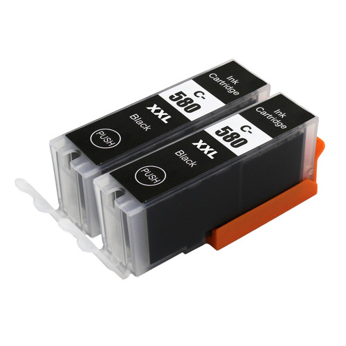 2 Go Inks Black Ink Cartridges to replace Canon PGI-580Bk Compatible / non-OEM for PIXMA Printers