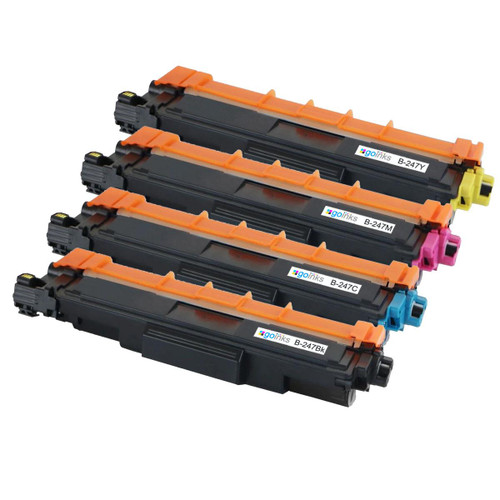 1 Go Inks Set of 4 Laser Toner Cartridges to replace Brother TN247 (XL Capacity) Compatible / non-OEM for Brother DCP, MFC & HL Printers