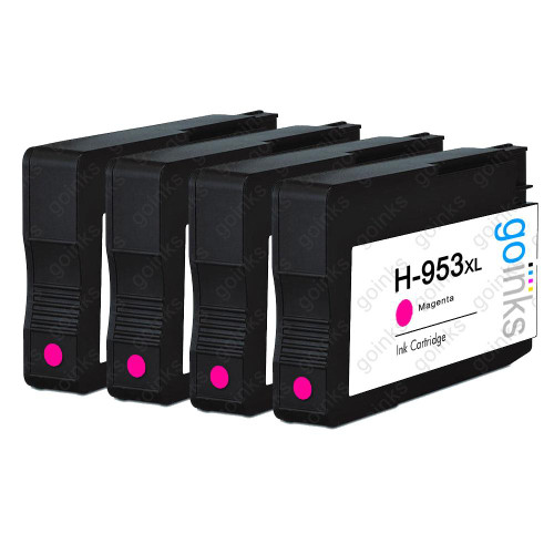 4 Go Inks Magenta Compatible Printer Ink Cartridges to replace HP 953M (XL Capacity) Compatible / non-OEM for HP Photosmart Printers