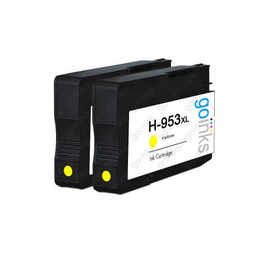 2 Go Inks Yellow Compatible Printer Ink Cartridges to replace HP 953Y (XL Capacity) Compatible / non-OEM for HP Photosmart Printers