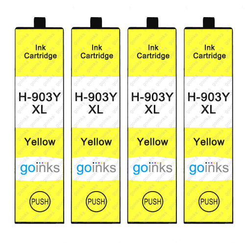 4 Go Inks Yellow Printer Ink Cartridges to replace HP 903Y (XL Capacity) Compatible / non-OEM for HP Officejet Printers