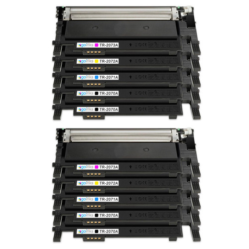 2 Go Inks Set of 4 + Extra Black Laser Toner Cartridges to replace HP W2070A, W2071A, W2072A, W2073A (117a) Compatible / non-OEM for HP Colour Laser Printers