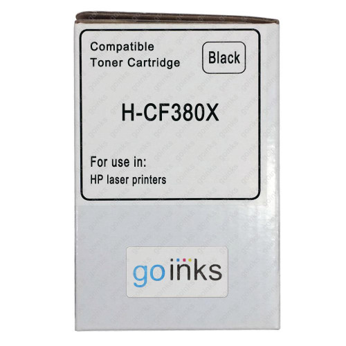 1 Go Inks Black Laser Toner Cartridge to replace HP CF380A Compatible / non-OEM for HP Colour & Pro Laserjet Printers