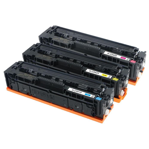 1 Go Inks Set of 3 C/M/Y Laser Toner Cartridges to replace HP CF541A / CF542A / CF543A  Compatible / non-OEM for HP Pro Laserjet Printers
