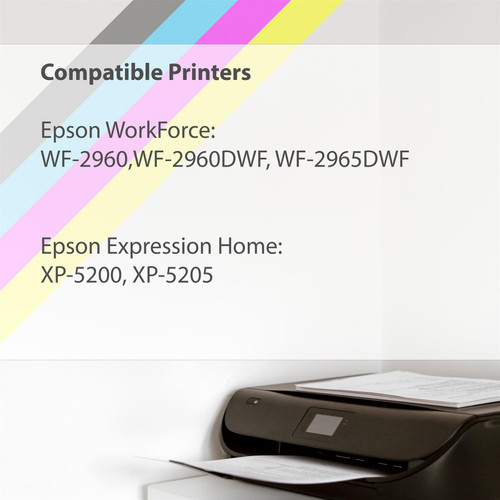 4 Ink Cartridge For Use in Epson XP-5200 XP-5205 WF-2960 WF-2965DWF